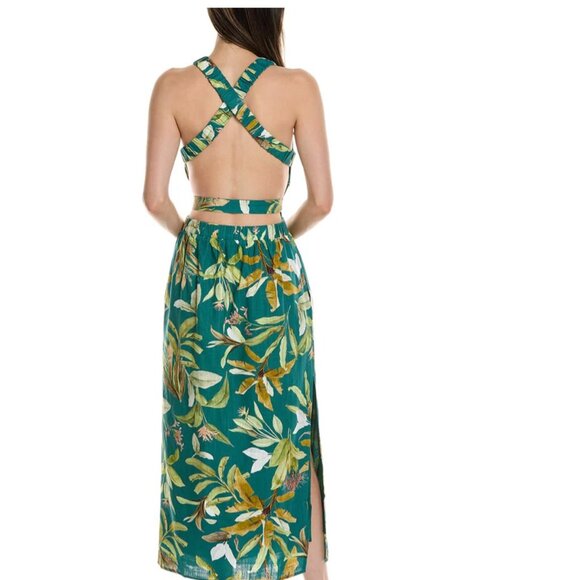 Cassandro Linen-Blend Midi Dress - Picture 2 of 4